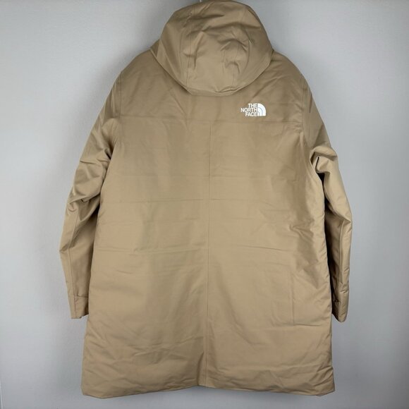 The North Face Mountain Range Down Parka Coat Khaki Stone Sz XXL NWT $400 - Picture 5 of 16